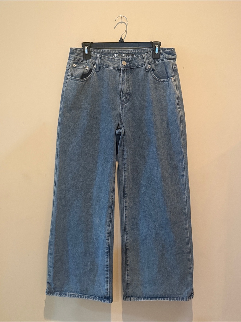 Justice Medium Blue Wide-Leg Denim Jeans
